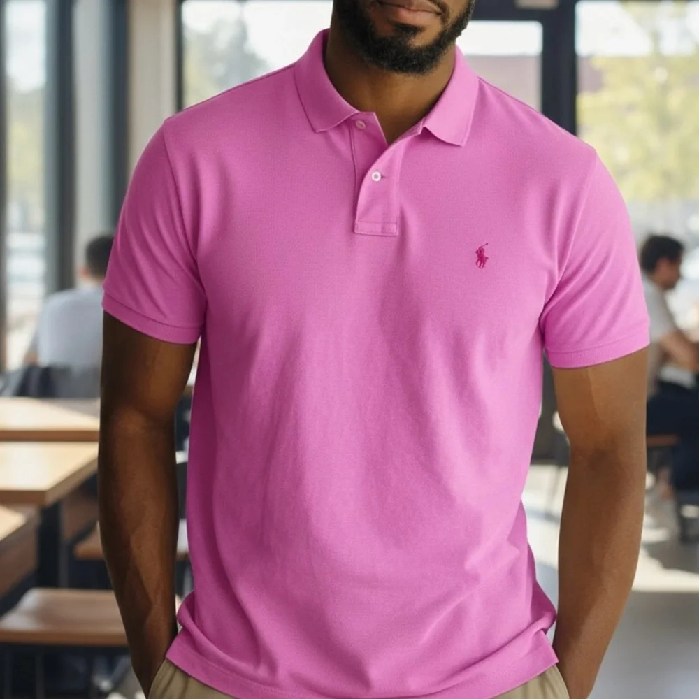 Polo by Ralph Lauren Pink Polo Shirt with Pink Logo Sz XXL/TTG - Picture 14 of 14